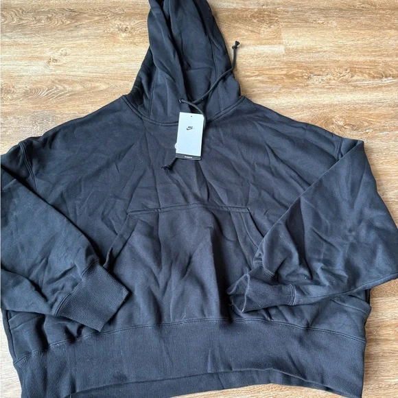 Nike Oversized Pullover Hoodie Women's M NWT Crop Sportswear Phoenix DQ5858-010 - Picture 1 of 4